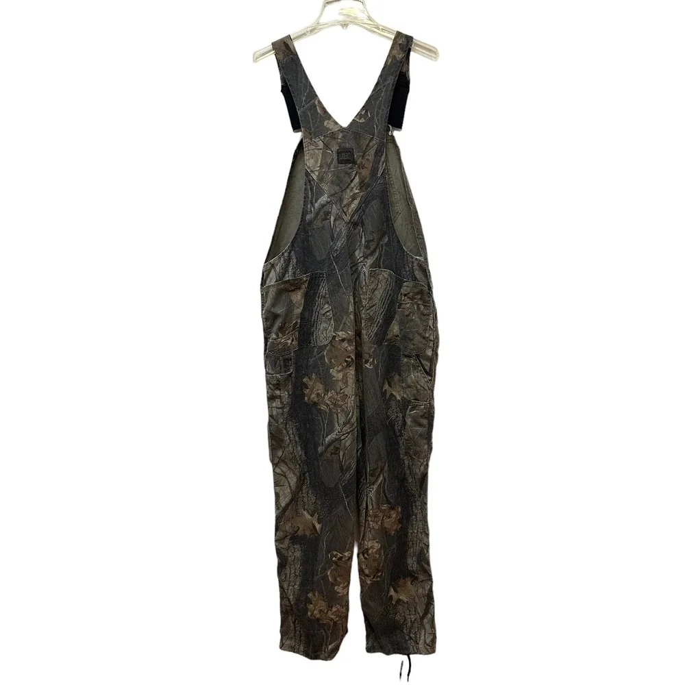 Vintage Liberty Real Tree Hardwoods Camo Overalls Hunting Fishing 42 x 31